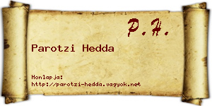 Parotzi Hedda névjegykártya